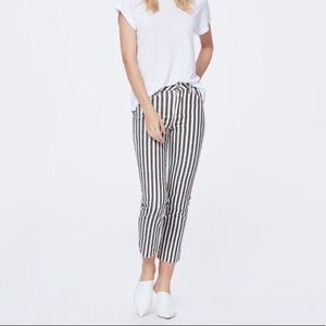 NWT Paige Hoxton Straight Ankle Stripe